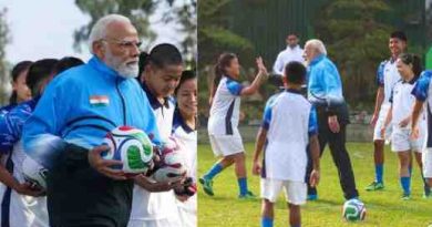 সিকিম সফরে স্থানীয় শিশু ও তরুণদের সঙ্গে ফুটবল খেললেন মোদী